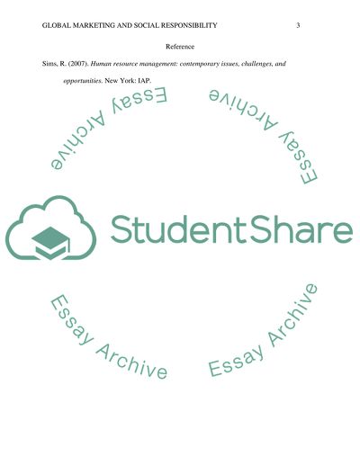 Global Marketing and Social Responsibility