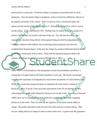 Will the Dental College Survive or Collapse