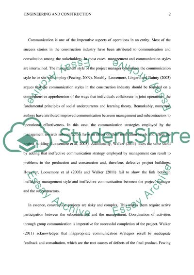 The Mechanisms of Information Communication on Construction Sites