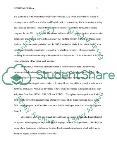 A Letter of Intent for WP Carey School of Business