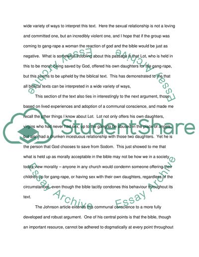 Homosexuality and the Bible