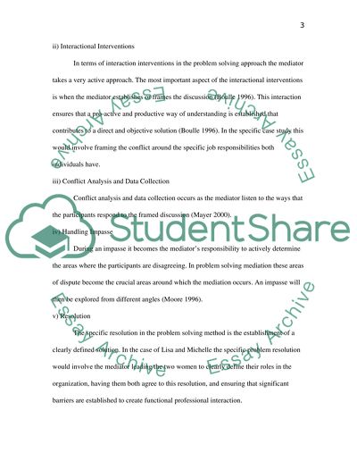 Conflict Resolution Process and Two Mediation Models