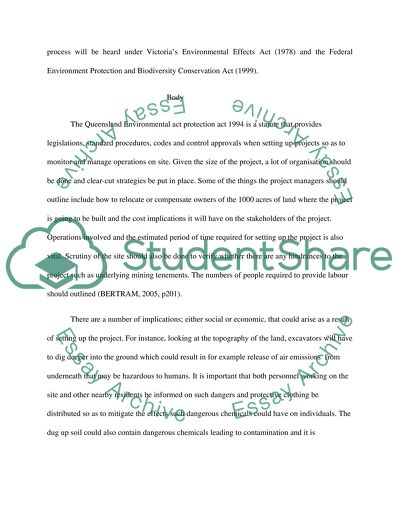 Statement of Environmental Effect