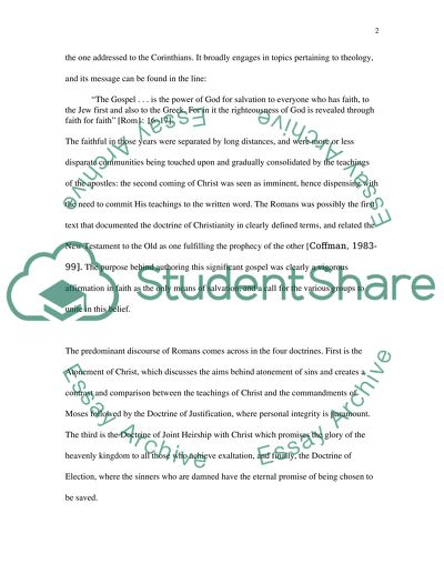 Background introduction to Romans