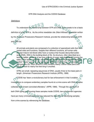 Combined DNA Index System in the Criminal Justice System