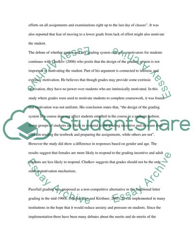 Can grading systems influence the motivation of students in further eductaion