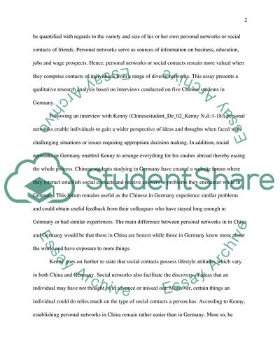 The Relevance of Personal Networks