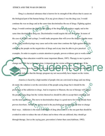 Ethics and the War on Drugs