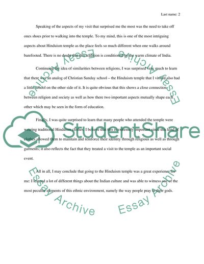 Trip to Hinduism temple