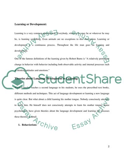 Family Is an Important Role in Language Development