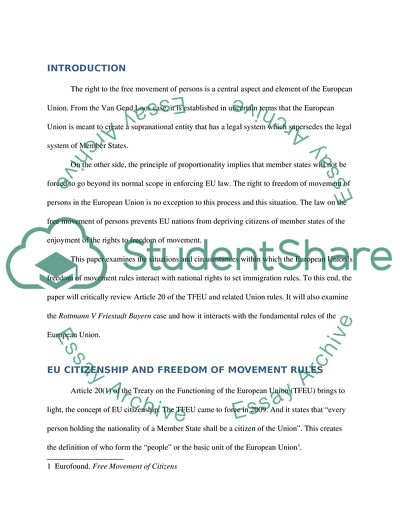 European Unions Definition of Citizenship