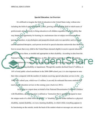 Special Education in United Stated