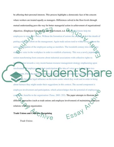 Trade Unions and Collective Bargaining