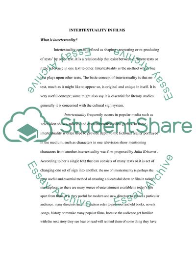 Intertextuality in Films