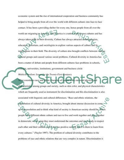 Cultural Diversity in the America