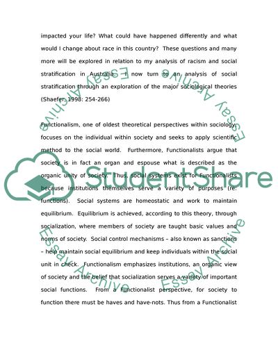 Racism and Social Stratification in Australia