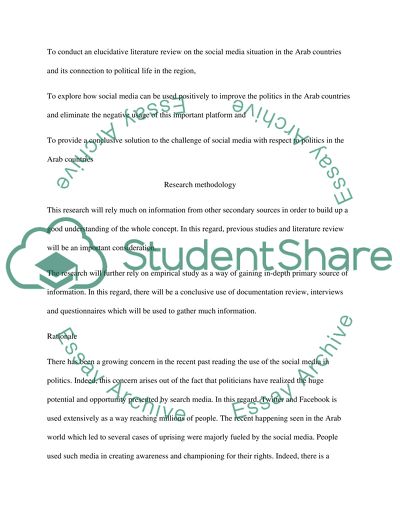 The impact of Social media on the political life in the Arab Countries