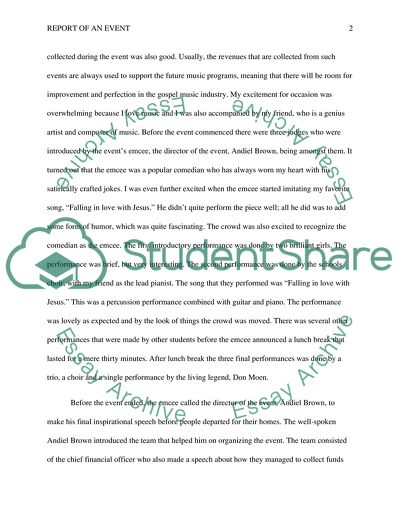 Arts Management, Event Report