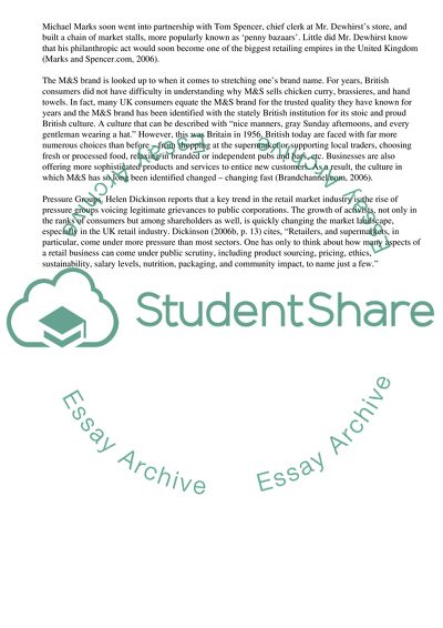 Marks And Spencer: Strategies for Sustaining Competitive Advantage