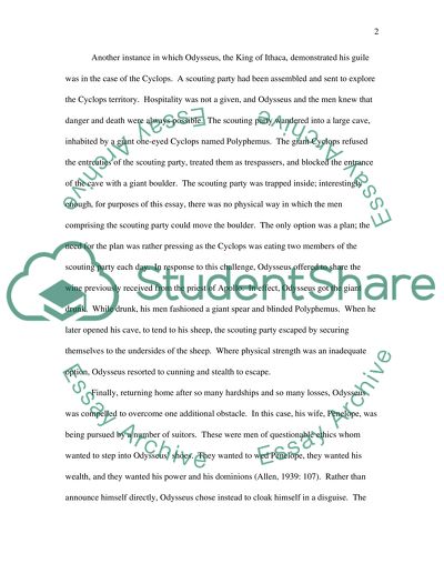 Odysseus: Ancient Man of Guile