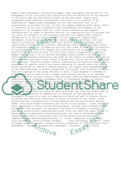 Supply Chain Management (operations management)2
