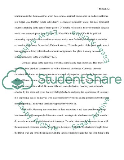 Impact the German state on Europe economy