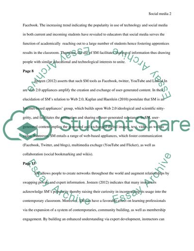 The Social Media as an Innovative Sensation