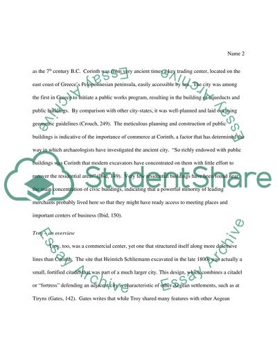 Commerce and Citadels: Prosperity and Preservation at Troy and Corinth