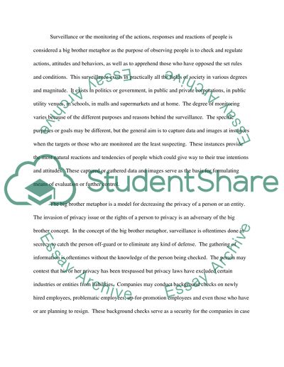 The Big Brother Metaphor