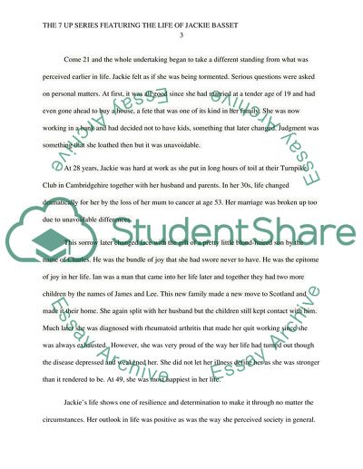 The 7 Up Series Featuring the Life of Jackie Basset