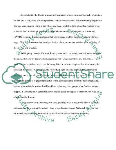 Christian aids hiv dissertation