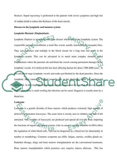 Disease and Genetic Disorder for the Human Body Systems