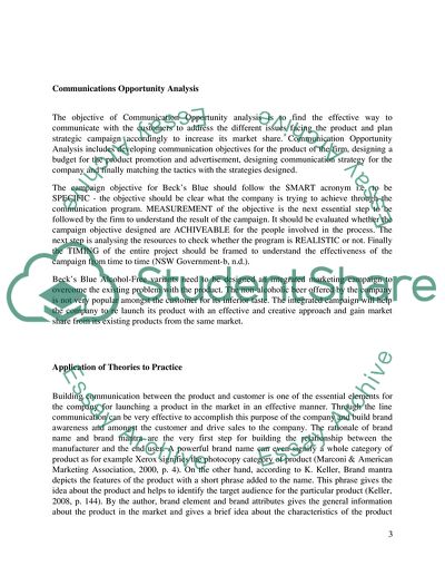 Marketing Communications: Communications Opportunity Analysis and the Communication Strategy