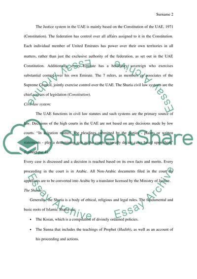 Justice System in the United Arab Emirates