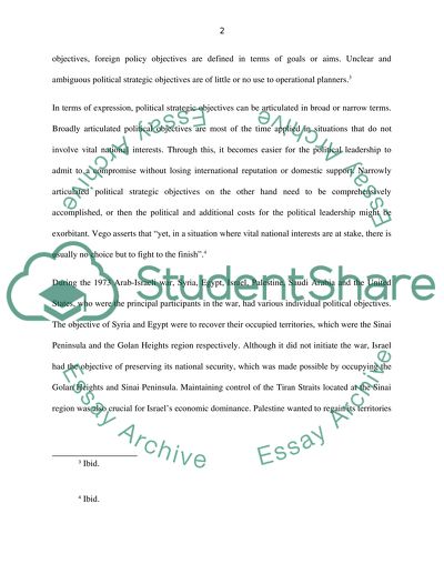 War as a Strategic Tool of Policy