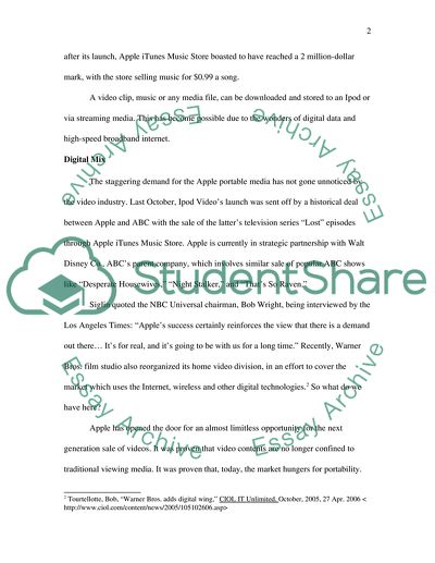 Marketing - The Diffusion and Adoption of Electronic Video Download