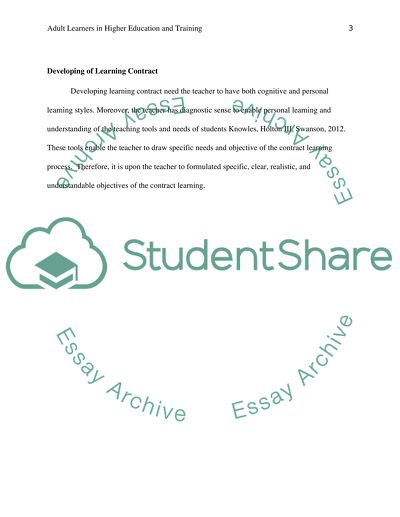 Adult Learners in Higher Education and Training