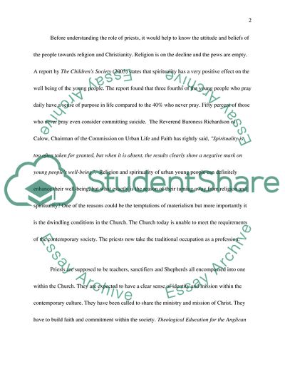 The Role of Priests in the Church