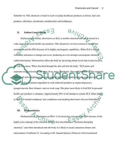 Chemicals and Cancer