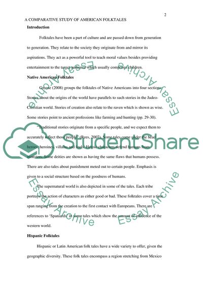 American Folktales to Those of Other Cultures: Native American and Hispanic