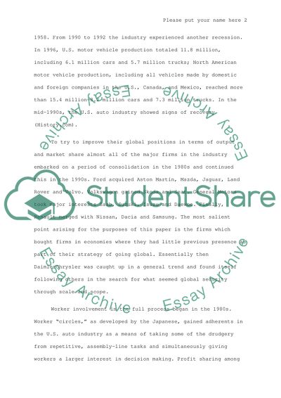 Daimler Chrysler Merger