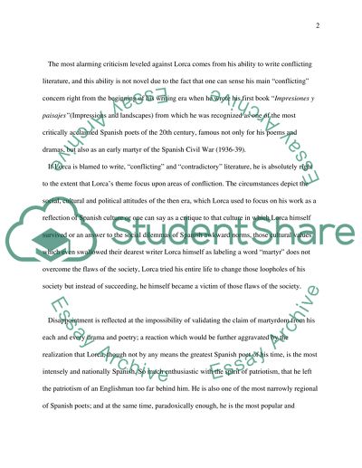 Conflict in Lorcas Work