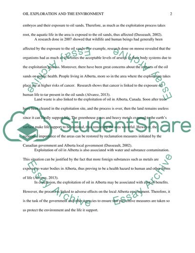 How oil exploitation in Alberta affect local enviorment