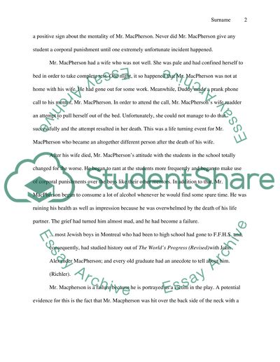 Is Mr.MacPherson a failure (The apprenticeship of Duddy Kravitz