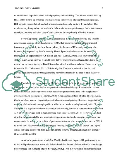 Technology and Human Resource Management