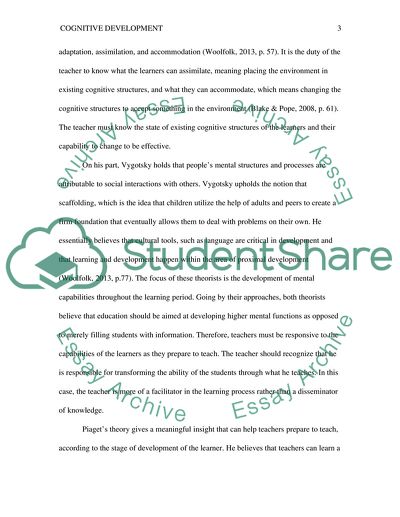 Cognitive development