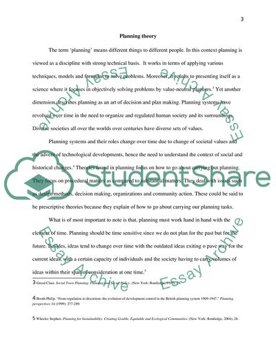 Categories of Planning Theory