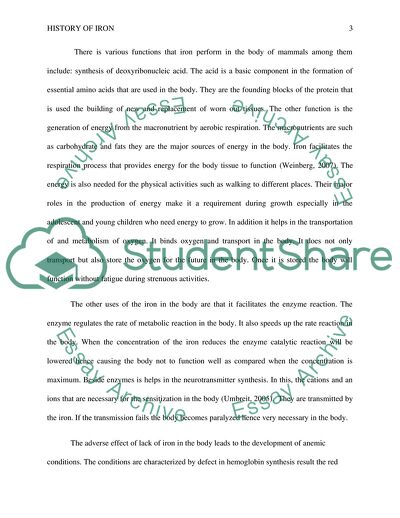 Iron Is One of the Most Important Trace Elements in the Diet