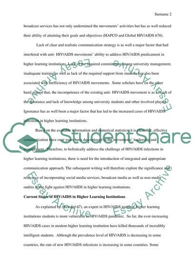 Analysis of Communication Approaches in the Fight against HIV/Aids in Higher Education Institutions