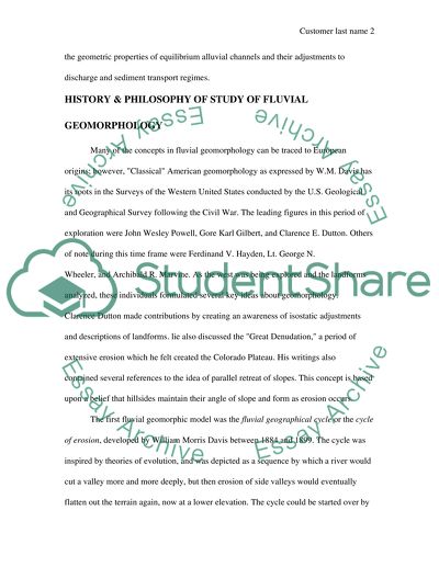 Fluvial Geomorphology